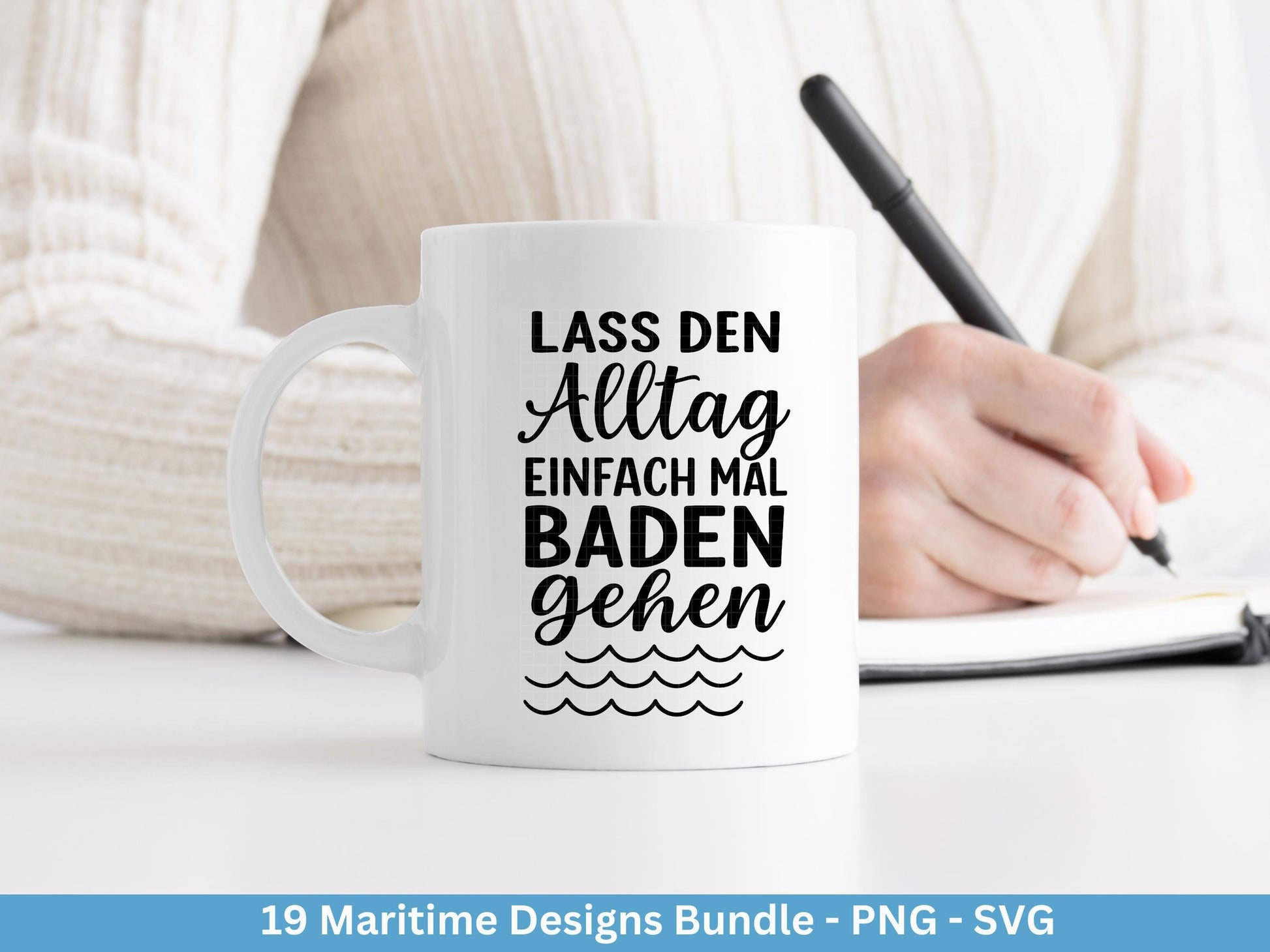 Plotterdatei Maritim - Moin Svg - Maritim Svg - Leuchtturm Svg - Möwen Svg - Nordsee & Ostsee - Laserdatei Möwe - Deutsche Sprüche Svg Datei