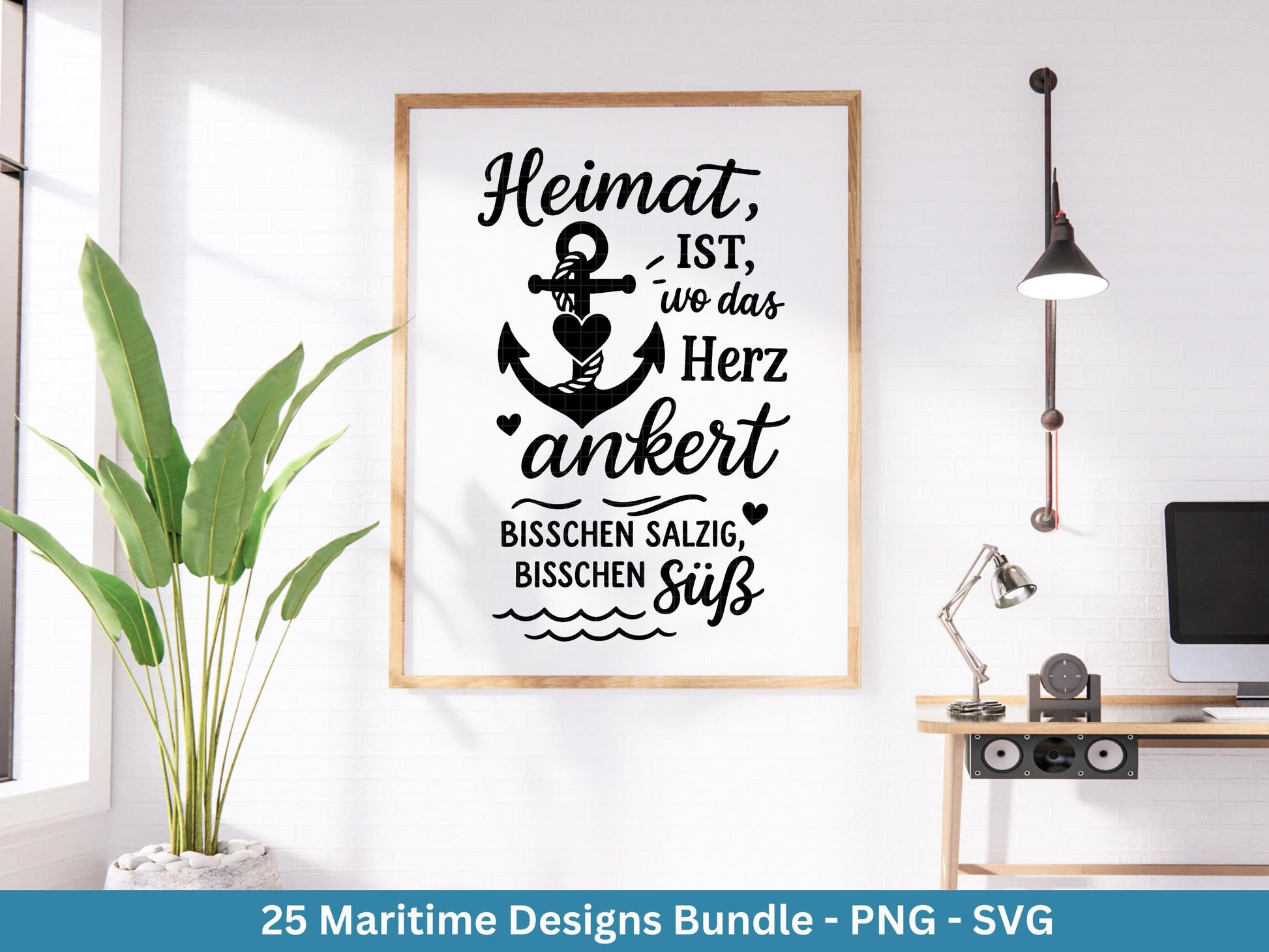 Plotterdatei Maritim - Moin Svg - Maritim Svg - Leuchtturm Svg - Möwen Svg - Nordsee & Ostsee - Laserdatei Möwe - Deutsche Sprüche Svg Datei