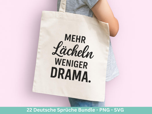 Deutsche Sprüche für Beutel Plotterdatei - Taschensprüche svg - Jutetasche plotten svg - Cricut Silhouette - Tassensprüche Svg - Geschenk
