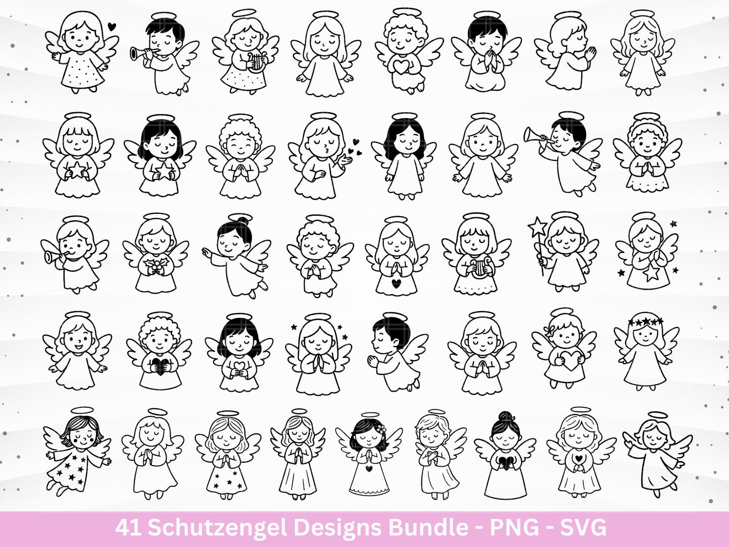 Plotterdatei Schutzengel - Engel Svg - Laser Cut Engel - Laserdatei Schutzengel Svg - Engel Schablonen Svg - Cricut Svg - Weihnachten Svg