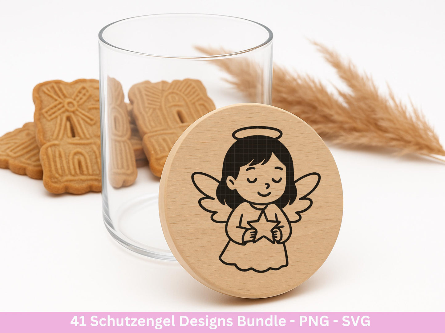 Plotterdatei Schutzengel - Engel Svg - Laser Cut Engel - Laserdatei Schutzengel Svg - Engel Schablonen Svg - Cricut Svg - Weihnachten Svg