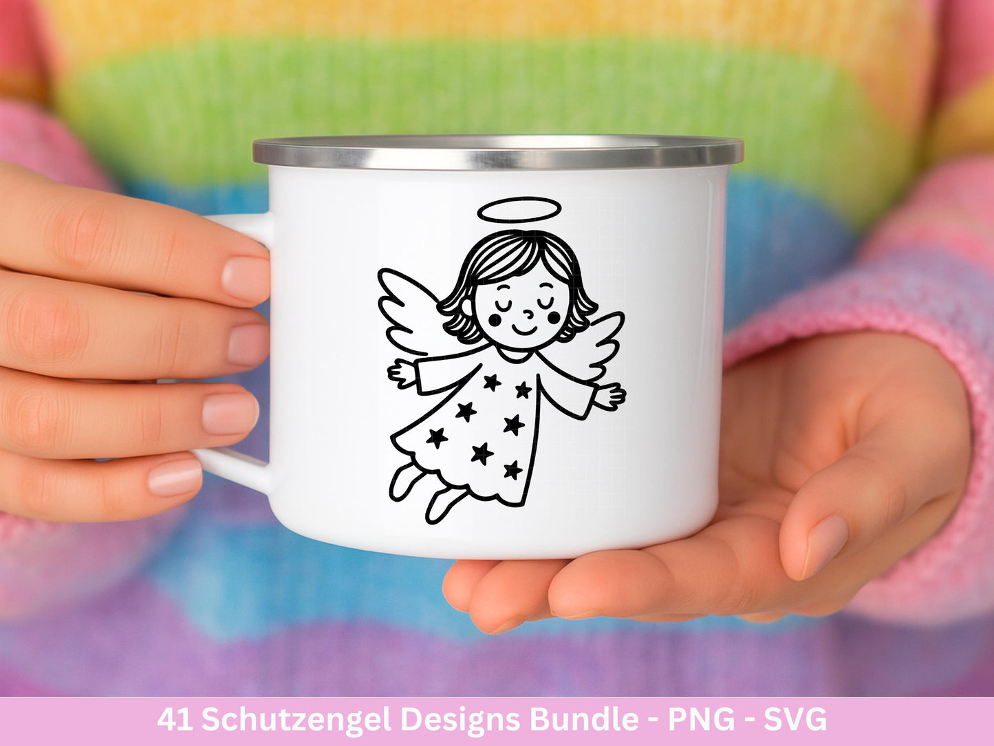Plotterdatei Schutzengel - Engel Svg - Laser Cut Engel - Laserdatei Schutzengel Svg - Engel Schablonen Svg - Cricut Svg - Weihnachten Svg