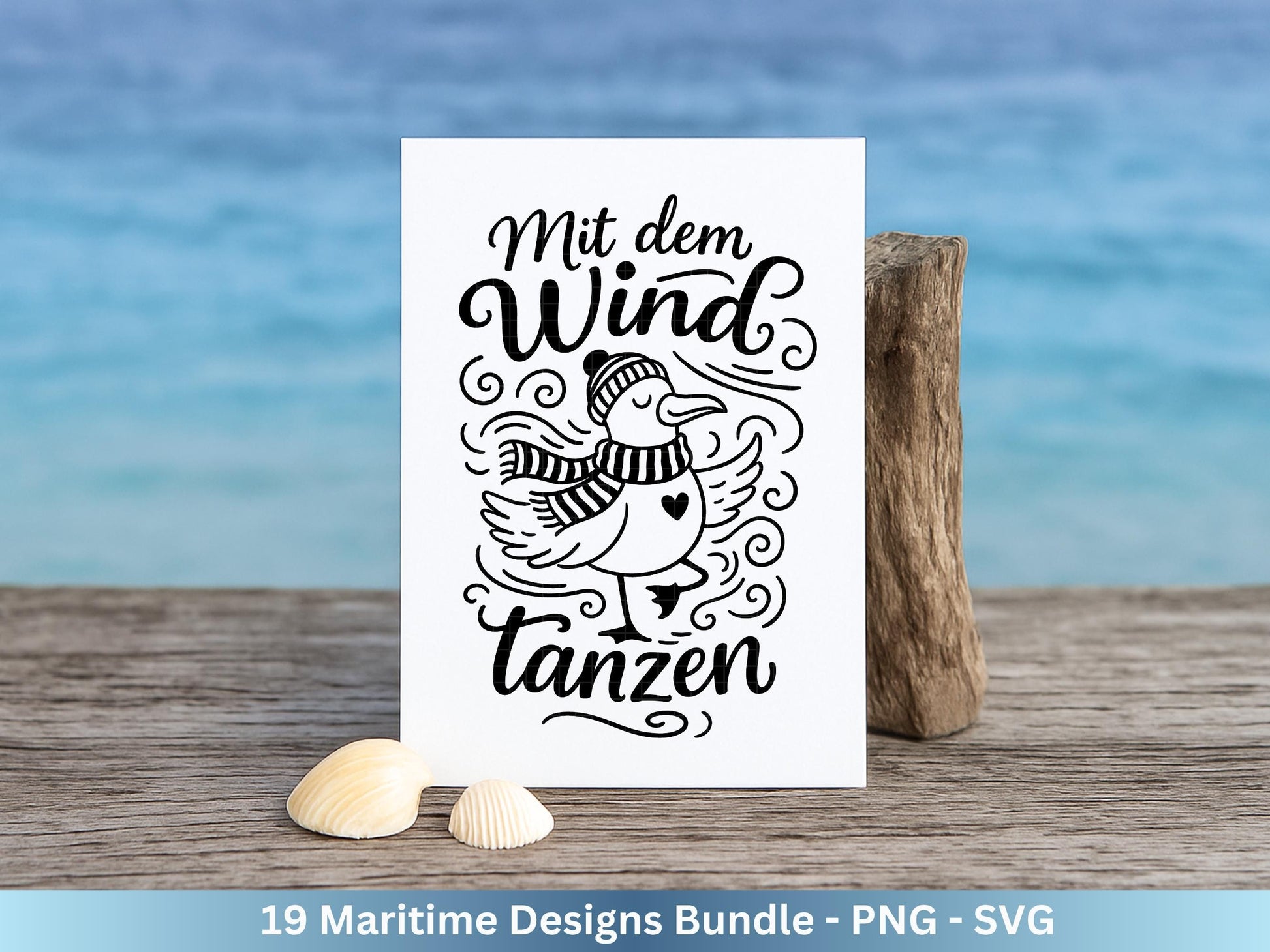 Plotterdatei Maritim - Moin Svg - Maritim Svg - Leuchtturm Svg - Möwen Svg - Nordsee & Ostsee - Laserdatei Möwe - Deutsche Sprüche Svg Datei