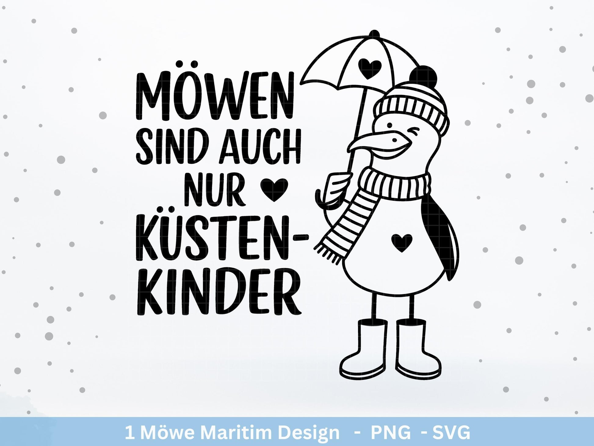 Deutsche Moin Plotterdatei - Maritim svg - Nautical Clipart - Möwe svg - Küstenliebe Svg - Cricut SVG - Laserdatei Möwe - Moin SVG - Anker