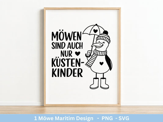 Deutsche Moin Plotterdatei - Maritim svg - Nautical Clipart - Möwe svg - Küstenliebe Svg - Cricut SVG - Laserdatei Möwe - Moin SVG - Anker