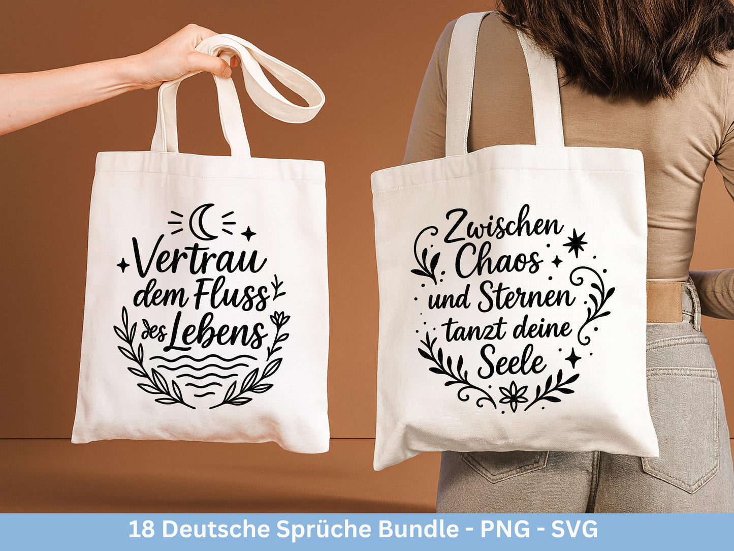 Deutsche Sprüche Plotterdatei - Positive Sprüche Svg - Laserdatei Sprüche - Inspirierende Zitate - Positive Sprüche Svg - Geschenk Freundin