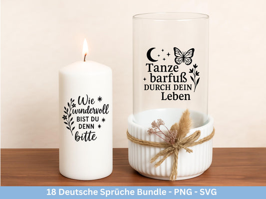 Deutsche Sprüche Plotterdatei - Positive Sprüche Svg - Laserdatei Sprüche - Inspirierende Zitate - Positive Sprüche Svg - Geschenk Freundin