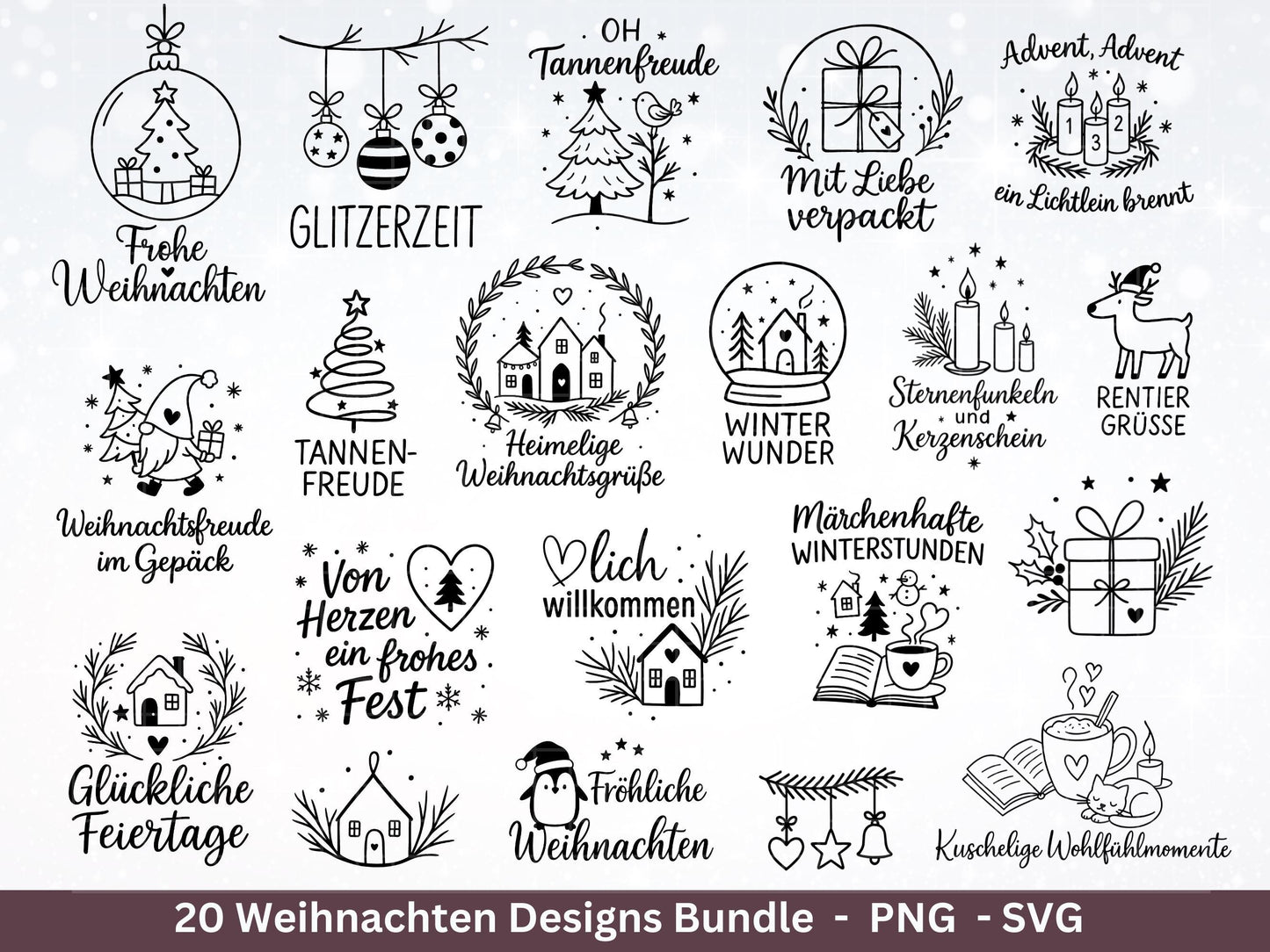 Plotterdatei Weihnachten Svg – Deutsche Schriftzüge Sprüche – Winter SVG – Wichtel Laserdatei Weihnachten – Cricut Silhouette Svg Datei Home