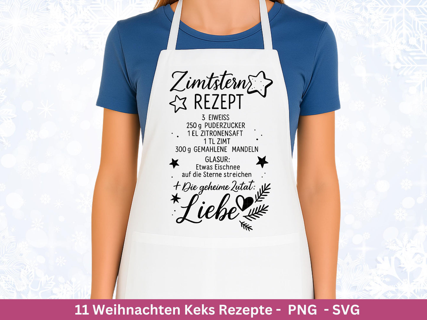Plotterdatei backen Weihnachten - backen svg - Deutsche Sprüche Rezepte - Cricut svg - Keksdose Weihnachten - Laserdatei Weihnachten Svg