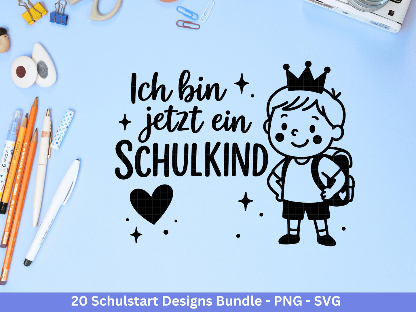 Deutsche Plotterdatei Einschulung svg png - Schulstart svg - Schulanfang Sprüche - Cricut Silhouette - Einschulung Geschenk - Schule Svg