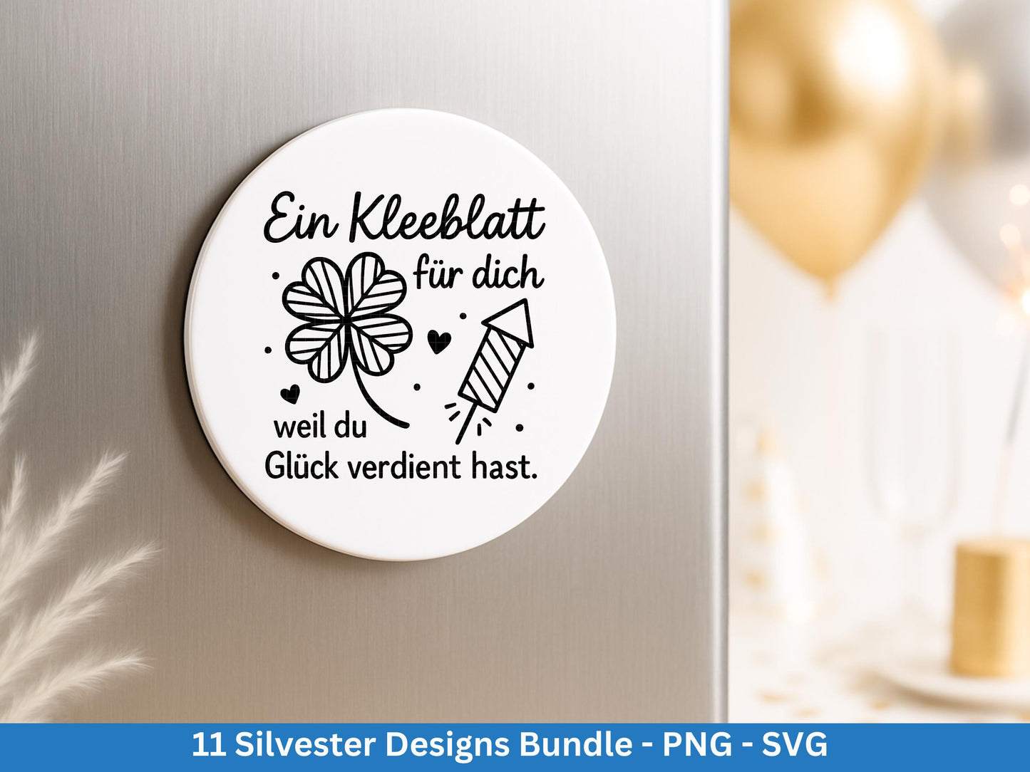 Silvester Plotterdatei - Deutsche Sprüche Svg - Weihnachten Svg - Frohes Neues Jahr 2026 - Silvester Laserdatei - Glücksschwein svg - Glück