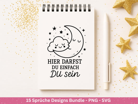 Deutsche Sprüche Plotterdatei - Positive Sprüche Svg - Laserdatei Sprüche - Inspirierende Zitate - Laserdatei Sprüche - Geschenk Freundin
