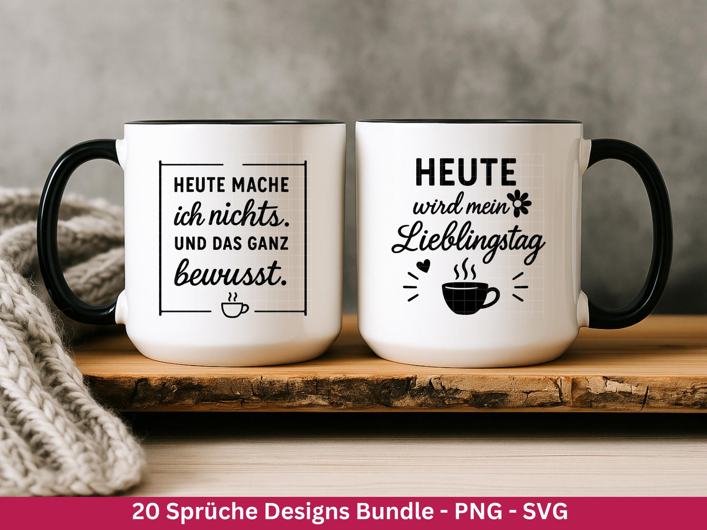 Deutsche Sprüche Plotterdatei - Positive Sprüche Svg - Laserdatei Sprüche - Inspirierende Zitate - Laserdatei Sprüche - Tassensprüche Svg