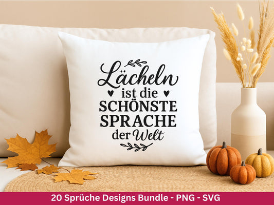 Deutsche Sprüche Plotterdatei - Positive Sprüche Svg - Laserdatei Sprüche - Inspirierende Zitate - Laserdatei Sprüche - Tassensprüche Svg