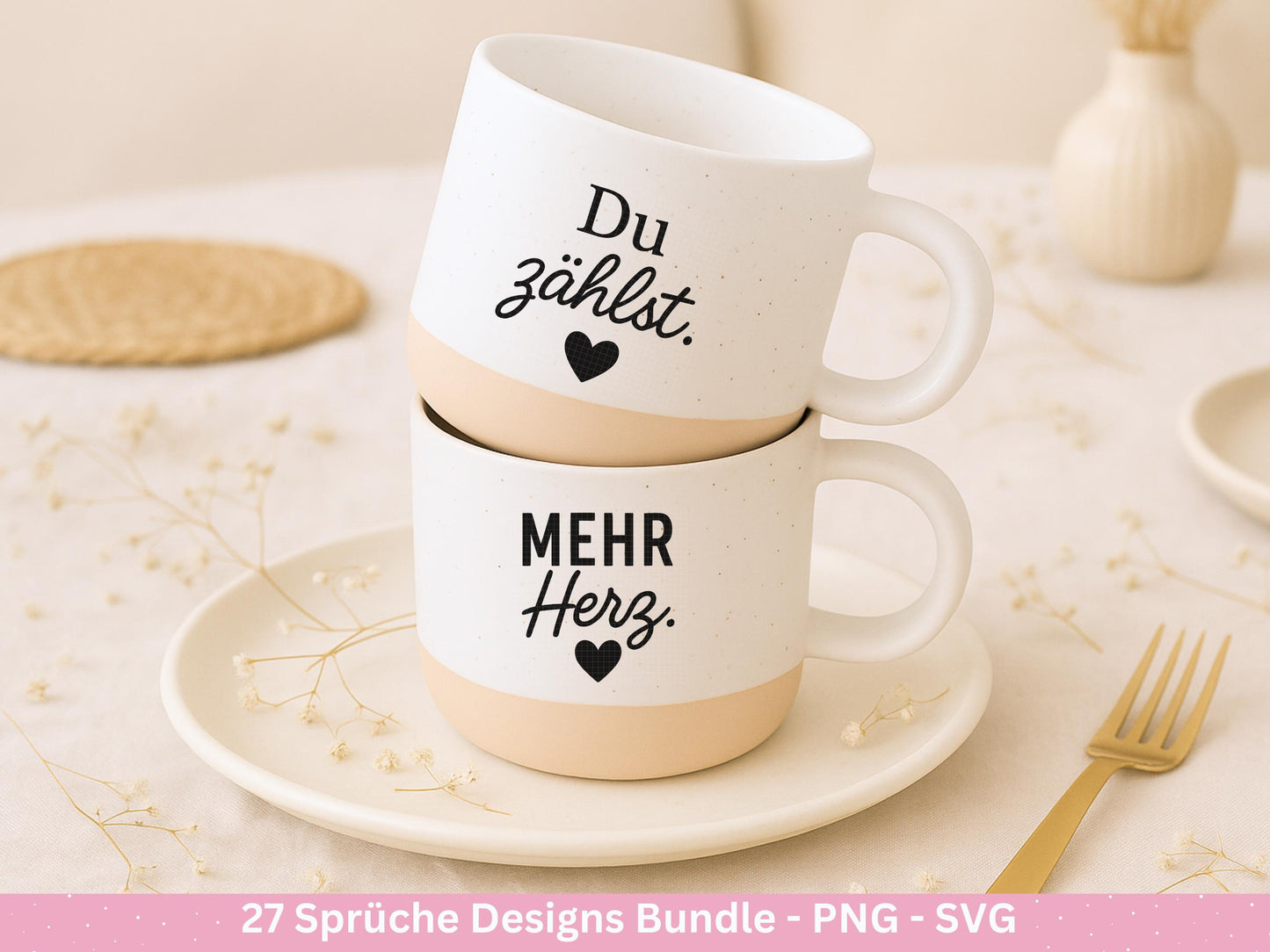 Deutsche Sprüche Plotterdatei - Positive Sprüche Svg - Lieblingsmensch Svg - Inspirierende Zitate - Positive Sprüche Svg - Cricut Svg Datei