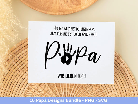 Deutsche Plotterdatei Papa- Vatertagsgeschenk - Papa svg - Deutsche Sprüche Svg - Familie Svg - Cricut svg - Laserdatei Papa - Geschenk Papa