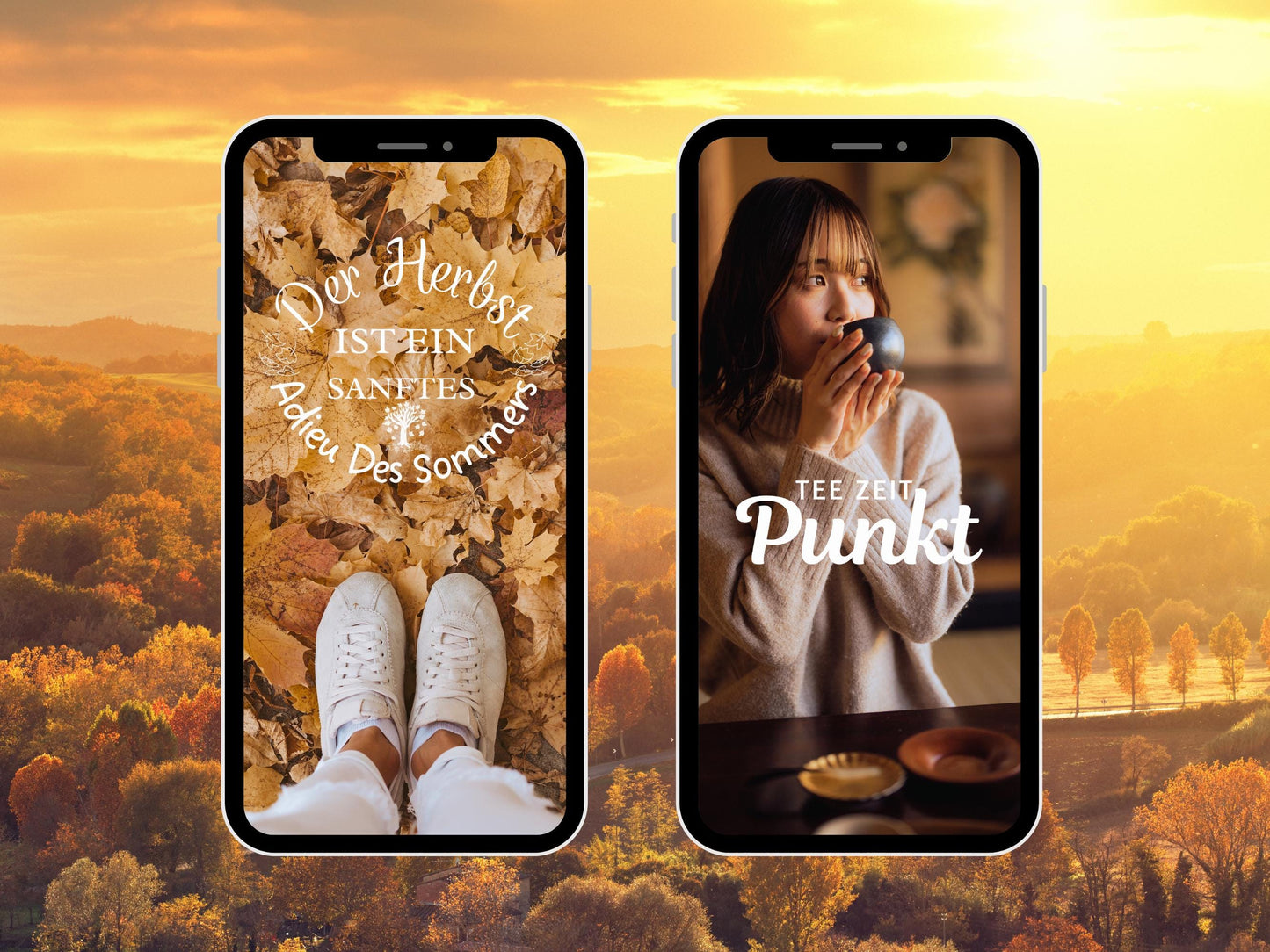 140 Instagram Story Sticker Herbst – Cozy Fall Words PNG – Kalligraphie Storysticker Set – Autumn Vibes für Insta – Jahreszeiten Bundle