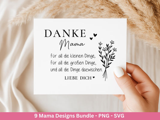 Plotterdatei Mama Bundle - Mama svg - Deutsche Sprüche Svg - Shirtdesign Svg - Cricut svg - Laserdatei Muttertag - Muttertag Geschenk Mama