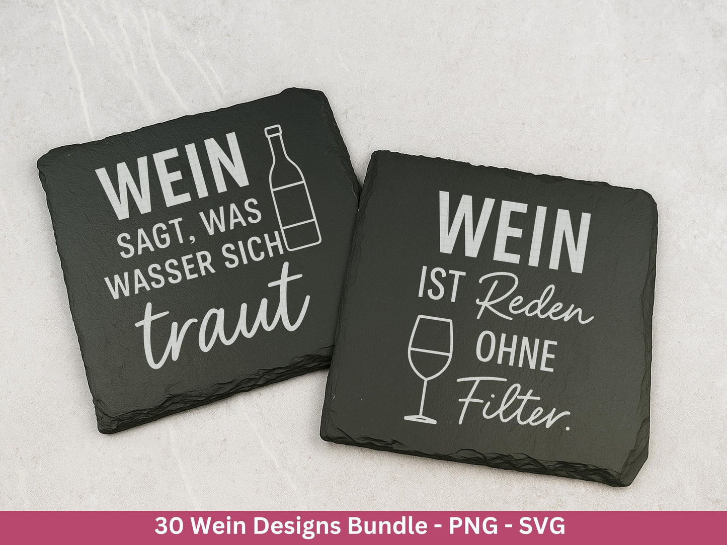 Deutsche Plotterdatei Wein Sprüche Bundle - Wein svg - Wein Sprüche Svg - Cricut Svg - Wine o clock - Alkohol svg - Untersetzer Sprüche