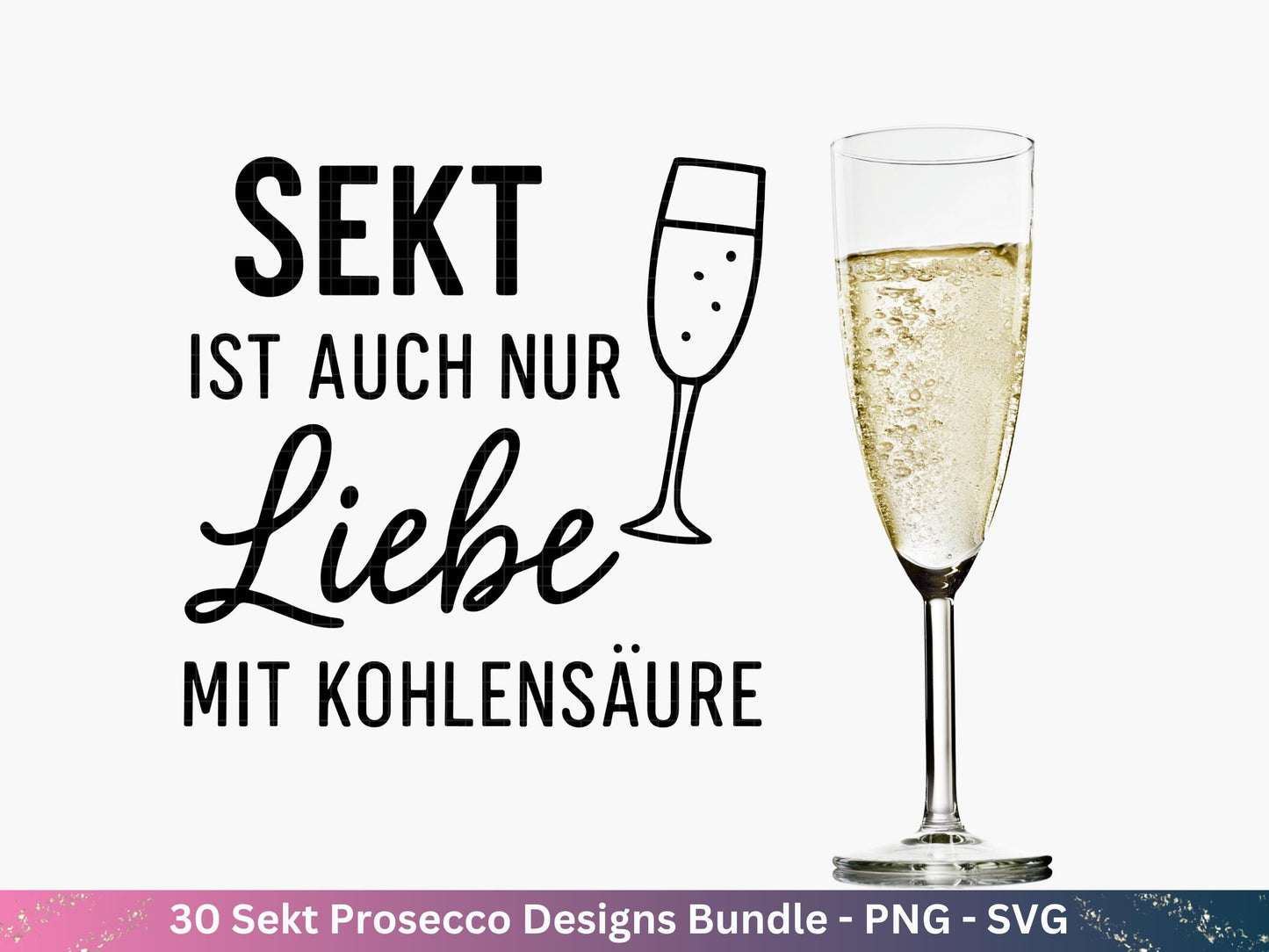 Deutsche Plotterdatei Sekt Sprüche Bundle - Sekt svg - Wein Sprüche Svg - Cricut Svg - Drinks Svg - Alkohol svg - Untersetzer Sprüche