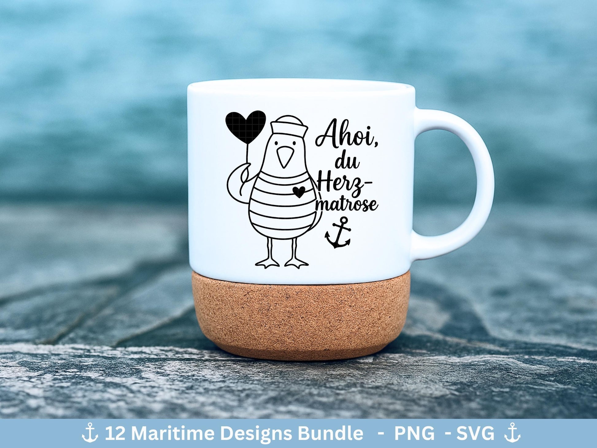 Plotterdatei Maritim - Moin Svg - Maritim Svg - Maritim Clipart - Leuchtturm Svg - Möwen Svg - Wilkommen im Norden svg - Laserdatei Home