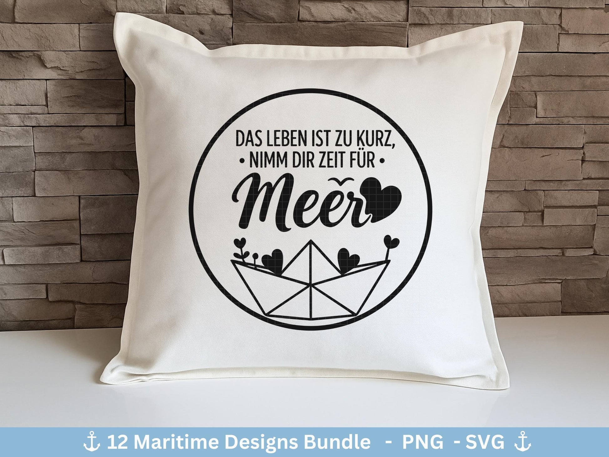 Plotterdatei Maritim - Moin Svg - Maritim Svg - Maritim Clipart - Leuchtturm Svg - Möwen Svg - Wilkommen im Norden svg - Laserdatei Home