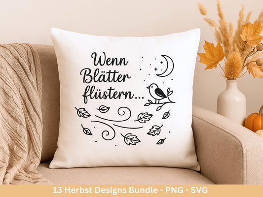 Plotterdatei Herbst - Herbst svg - Hallo Herbst - Laserdatei Herbst - Kürbis svg - Pilz svg - Deutsche Herbst Sprüche SVG Datei - Cricut