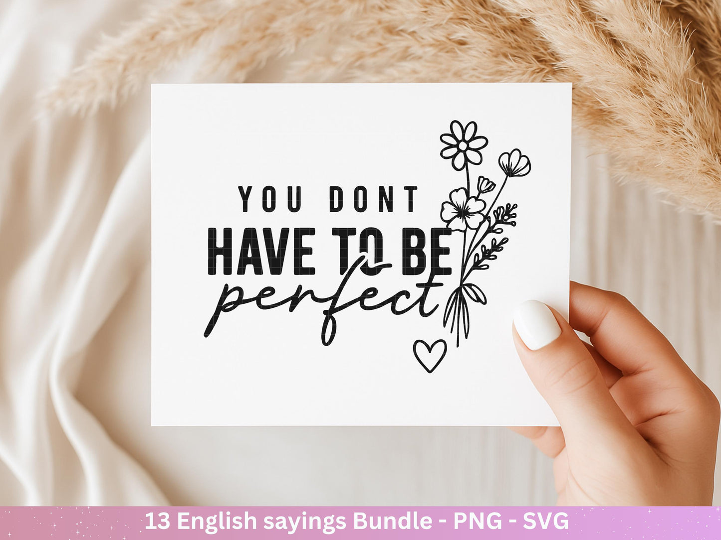 Boho Inspirational svg Png Bundle, positive Affirmationen svg, Kindness svg, immer würdig Matter genug svg, florale Zitate svg Motivierend