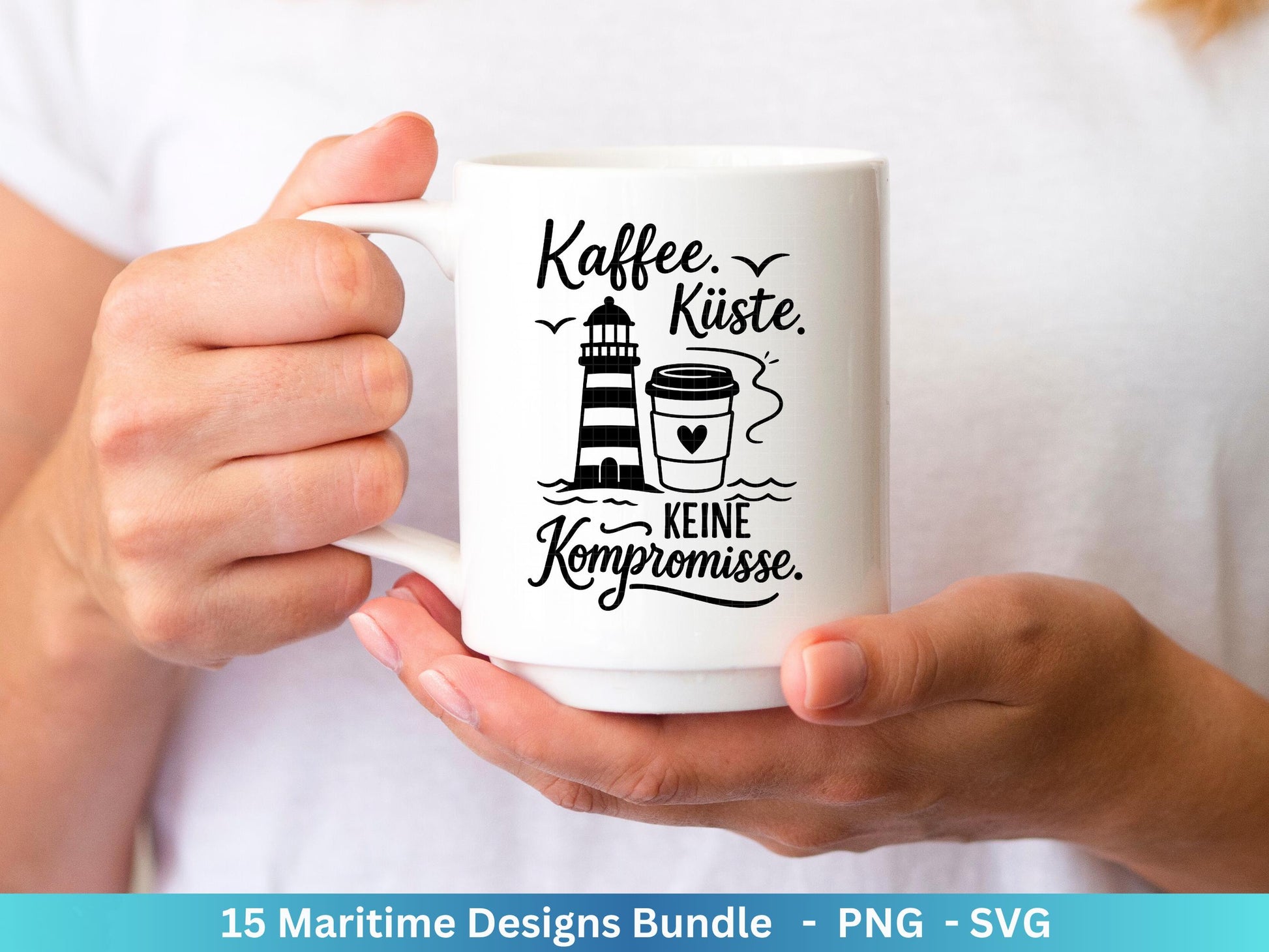 Plotterdatei Maritim - Moin Svg - Maritim Svg - Leuchtturm Svg - Möwen Svg - Nordsee & Ostsee - Laserdatei Möwe - Deutsche Sprüche Svg Datei