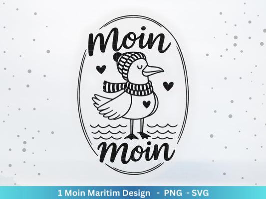 Deutsche Moin Plotterdatei - Maritim svg - Nautical Clipart - Möwen svg - Wilkommen im Norden svg - Cricut SVG - Laserdatei Möwe - Moin SVG