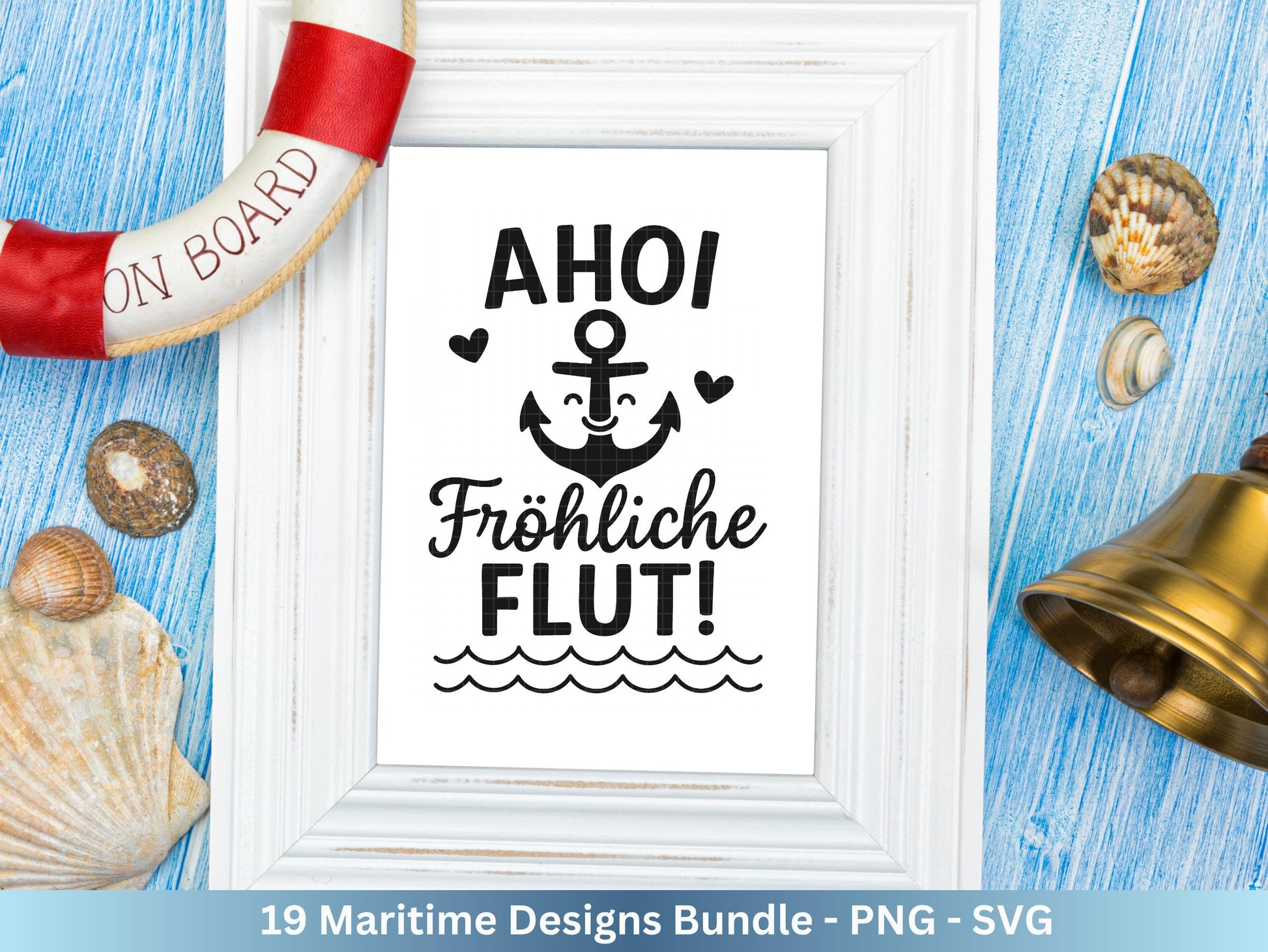 Plotterdatei Maritim - Moin Svg - Maritim Svg - Leuchtturm Svg - Möwen Svg - Nordsee & Ostsee - Laserdatei Möwe - Deutsche Sprüche Svg Datei