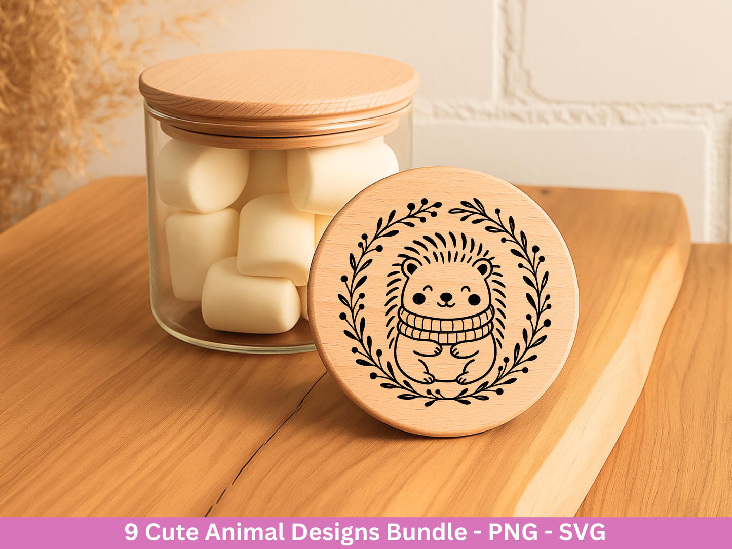 Plotterdatei Tiere - Kränze SVG Bundle - Lorbeerkranz Monogramm - Blumenkranz Svg - Weihnachten Svg - Fuchs Svg - Lasercut Cricut Svg Datei