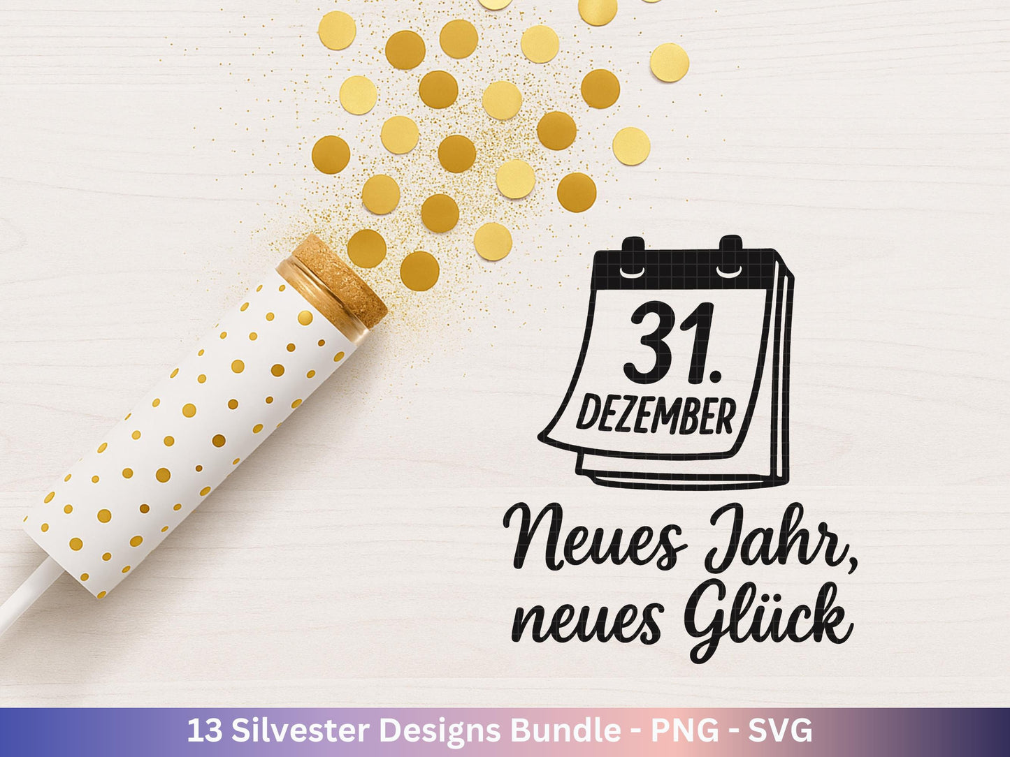 Silvester Plotterdatei - Deutsche Sprüche Svg - Weihnachten Svg - Frohes Neues Jahr 2026 - Silvester Laserdatei - Glücksschwein svg - Cricut