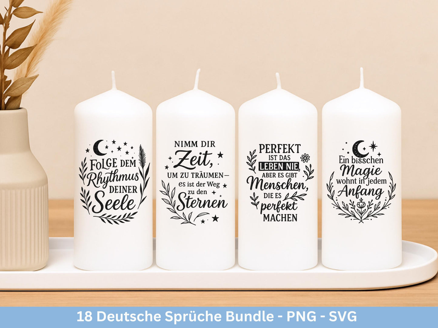 Deutsche Sprüche Plotterdatei - Positive Sprüche Svg - Laserdatei Sprüche - Inspirierende Zitate - Positive Sprüche Svg - Geschenk Freundin