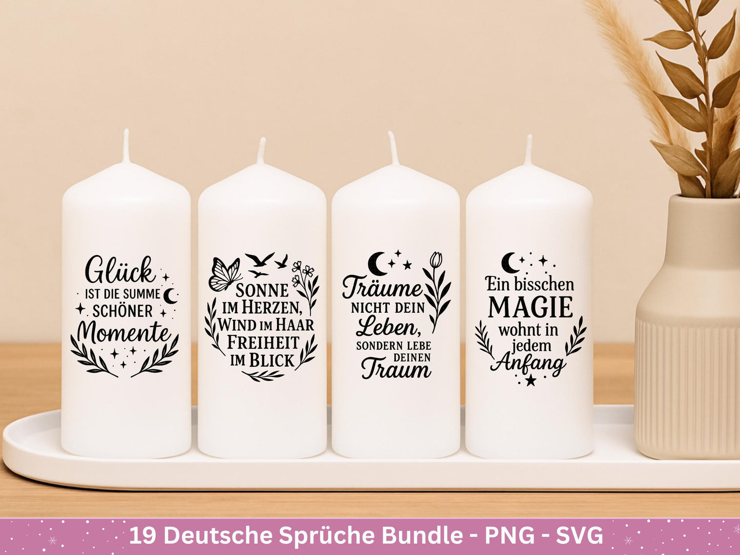 Deutsche Sprüche Plotterdatei - Positive Sprüche Svg - Laserdatei Sprüche - Inspirierende Zitate - Positive Sprüche Svg - Geschenk Freundin
