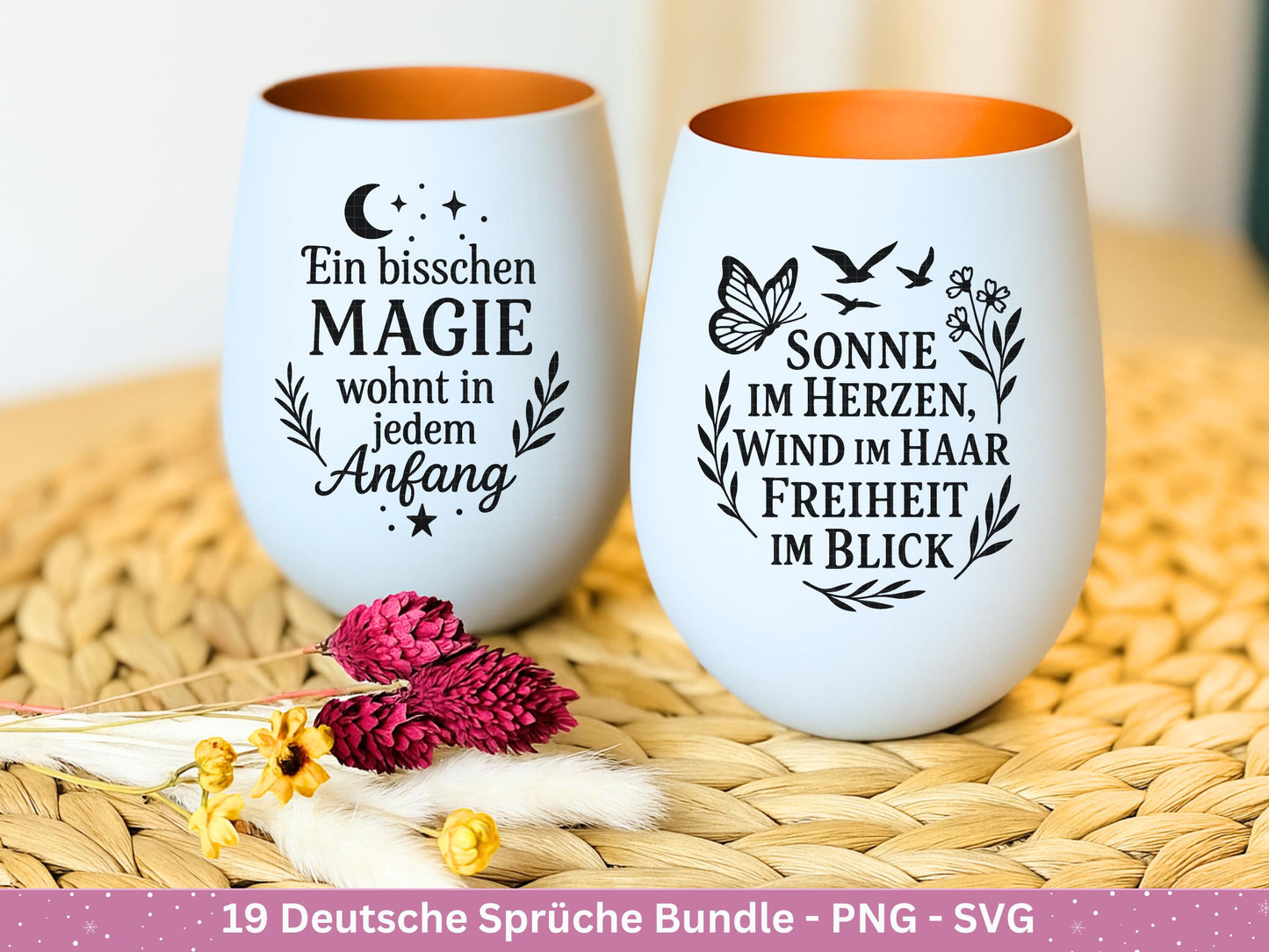 Deutsche Sprüche Plotterdatei - Positive Sprüche Svg - Laserdatei Sprüche - Inspirierende Zitate - Positive Sprüche Svg - Geschenk Freundin