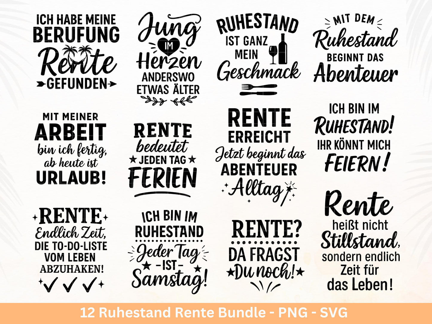 Plotterdatei Rente - Rentner Sprüche - Geschenk Rente - Herz svg - Ruhestand svg - Deutsche Sprüche - Laserdatei Rente - Ruhestand Geschenk