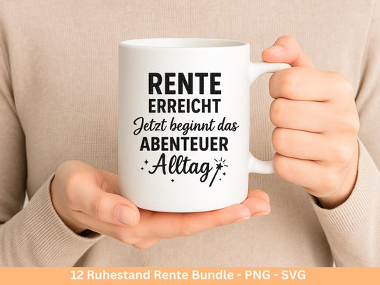 Plotterdatei Rente - Rentner Sprüche - Geschenk Rente - Herz svg - Ruhestand svg - Deutsche Sprüche - Laserdatei Rente - Ruhestand Geschenk