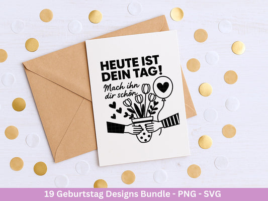 Plotterdatei Geburtstag - Geburtstagssprüche svg- Geburtstag svg- Cricut Svg Datei - Geburtstag Schriftzüge - Laserdatei Geschenkidee Png