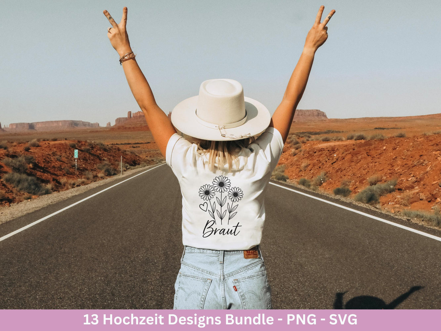 Plotterdatei Braut SVG Bundle - Hochzeit Party - Brautjungfer - JGA - Verlobungsfeier- Braut Shirts - Hochzeit Svg - Blumen Svg - Jga Shirt