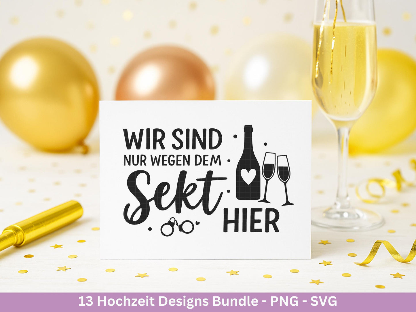 Plotterdatei Braut SVG Bundle - Hochzeit Party - Brautjungfer - JGA - Verlobungsfeier- Braut Shirts - Hochzeit Svg - Sekt Svg - Jga Shirts