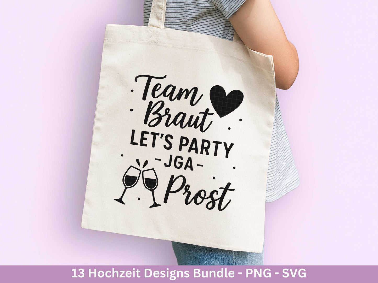 Plotterdatei Braut SVG Bundle - Hochzeit Party - Brautjungfer - JGA - Verlobungsfeier- Braut Shirts - Hochzeit Svg - Sekt Svg - Jga Shirts