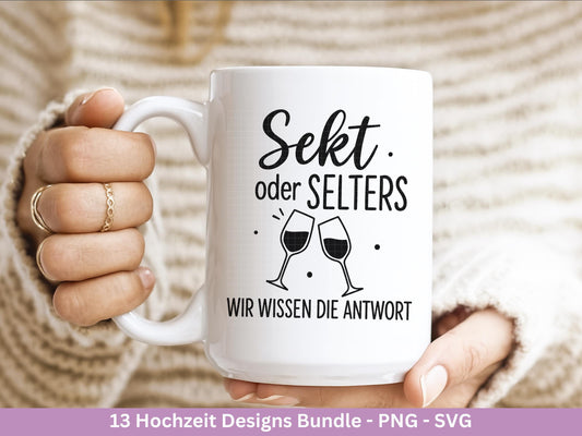 Plotterdatei Braut SVG Bundle - Hochzeit Party - Brautjungfer - JGA - Verlobungsfeier- Braut Shirts - Hochzeit Svg - Sekt Svg - Jga Shirts