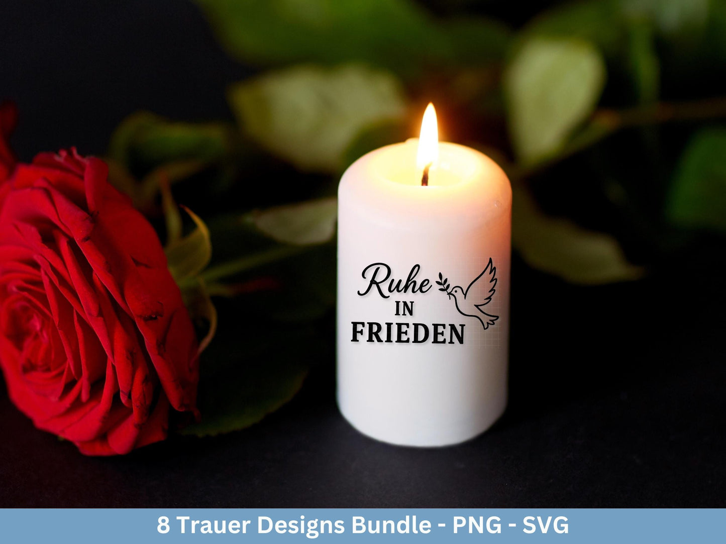 Plotterdatei Trauer - Abschied Svg - Kerzen Sprüche Trauer - Grablichter Sprüche deutsch - Du fehlst svg - Trostlicht svg - Abschied nehmen
