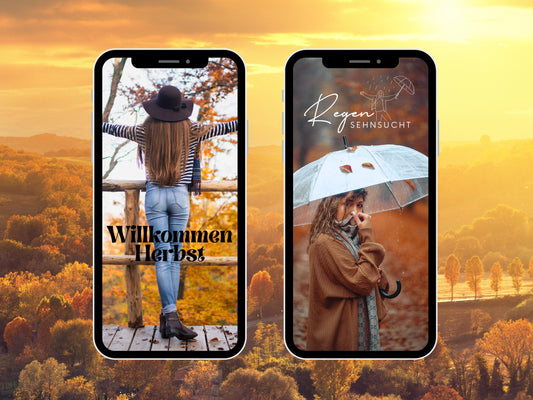 140 Instagram Story Sticker Herbst – Cozy Fall Words PNG – Kalligraphie Storysticker Set – Autumn Vibes für Insta – Jahreszeiten Bundle