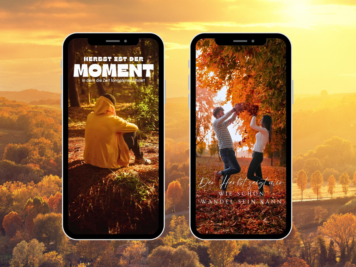 140 Instagram Story Sticker Herbst – Cozy Fall Words PNG – Kalligraphie Storysticker Set – Autumn Vibes für Insta – Jahreszeiten Bundle