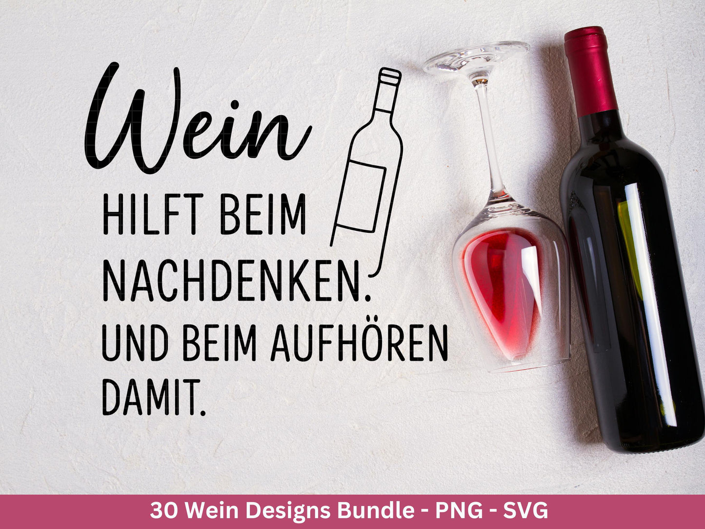 Deutsche Plotterdatei Wein Sprüche Bundle - Wein svg - Wein Sprüche Svg - Cricut Svg - Wine o clock - Alkohol svg - Untersetzer Sprüche