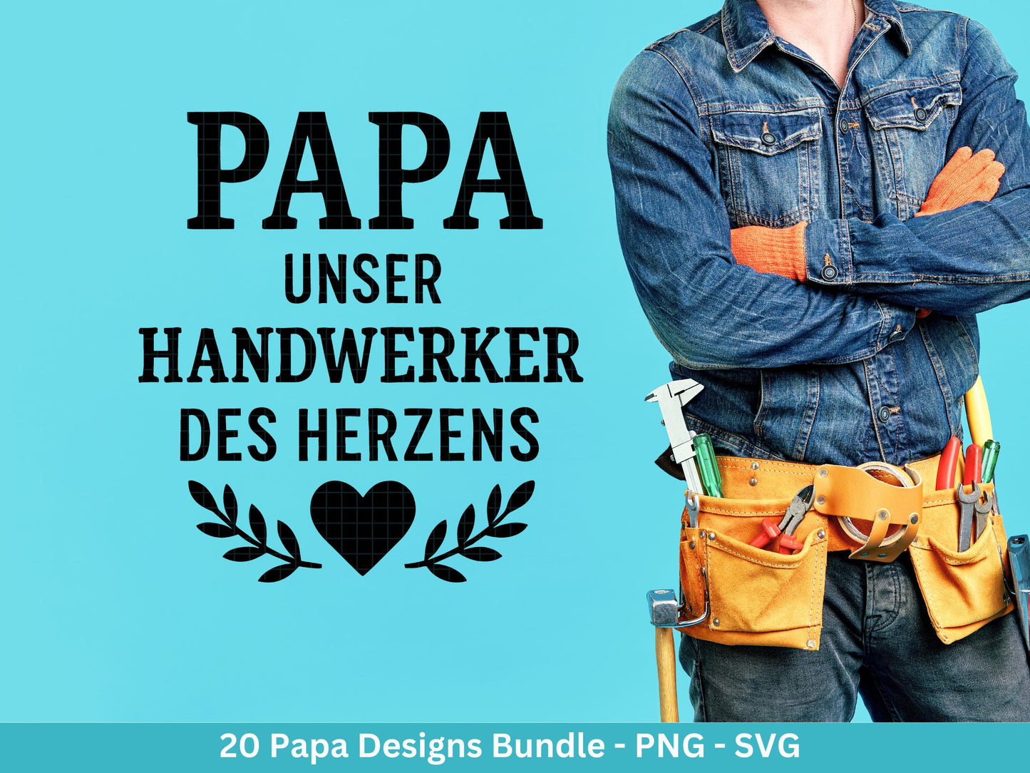 Deutsche Plotterdatei Papa- Vatertagsgeschenk - Papa svg - Deutsche Sprüche Svg - Familie Svg - Cricut svg - Laserdatei Papa - Geschenk Papa