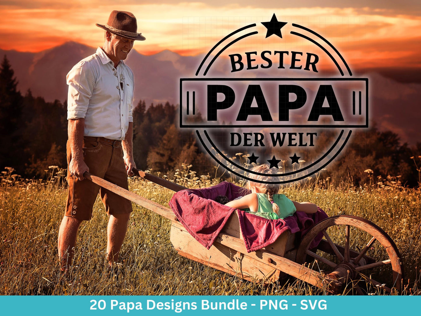 Deutsche Plotterdatei Papa- Vatertagsgeschenk - Papa svg - Deutsche Sprüche Svg - Familie Svg - Cricut svg - Laserdatei Papa - Geschenk Papa