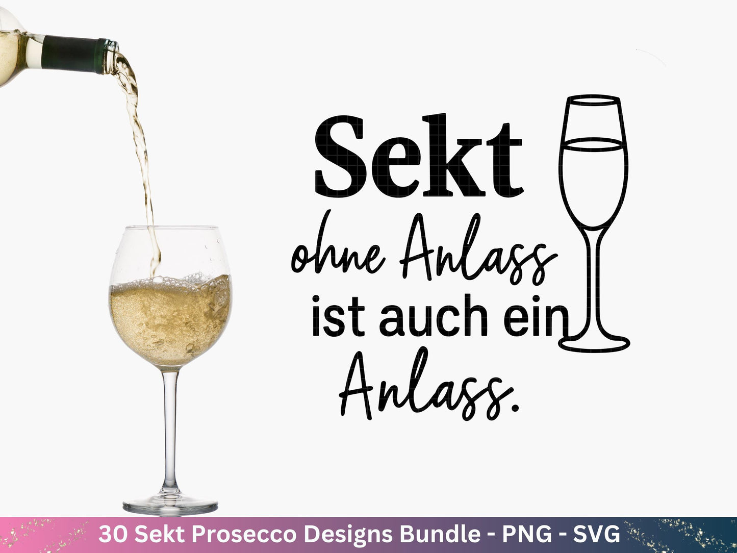 Deutsche Plotterdatei Sekt Sprüche Bundle - Sekt svg - Wein Sprüche Svg - Cricut Svg - Drinks Svg - Alkohol svg - Untersetzer Sprüche